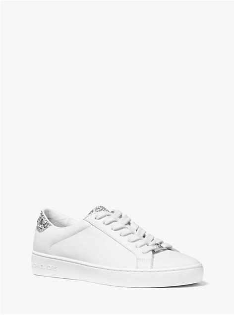 Irving Embellished Leather Sneaker .